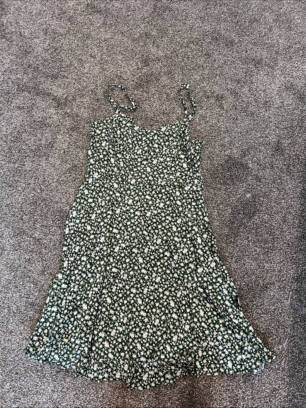 Old Navy Green Floral Spaghetti-Strap Mini Dress